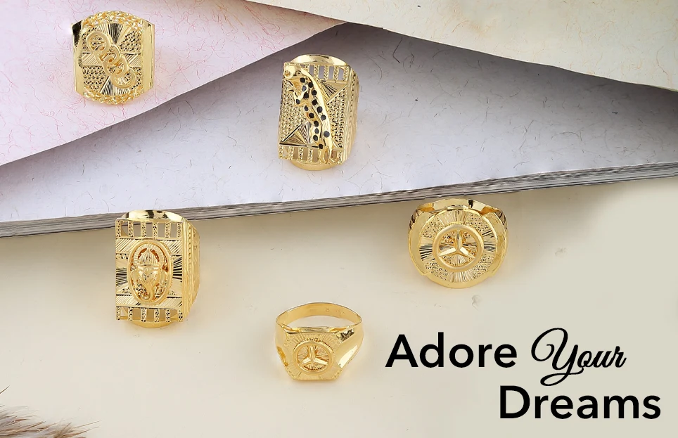 Collection of plain gold rings